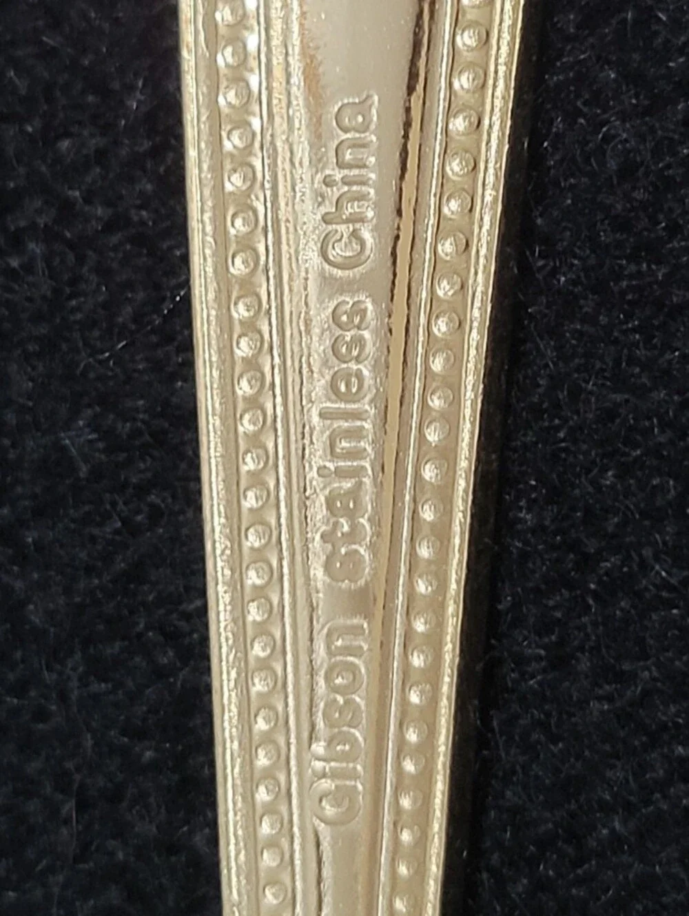 Gibson Gold Electroplate Beaded Edge Stainless 12-Piece Flatware / Cutlery Set